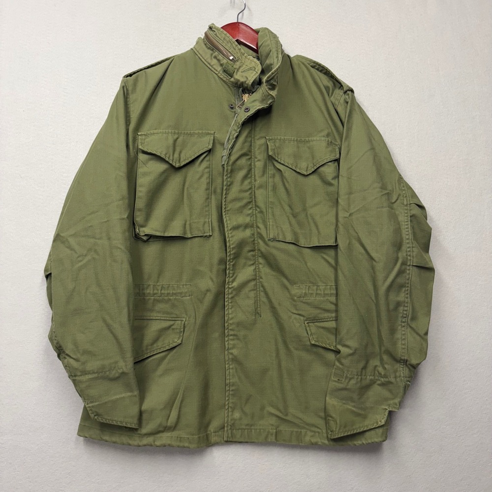Military Field Coat Mens Small Regular Olive Green M-65 Cold Weather Vintage